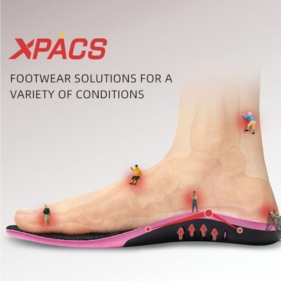 New XPACS Slip On Arch Support Orthopedic Comfortable black Removable Insoles 11 - Picture 2 of 16